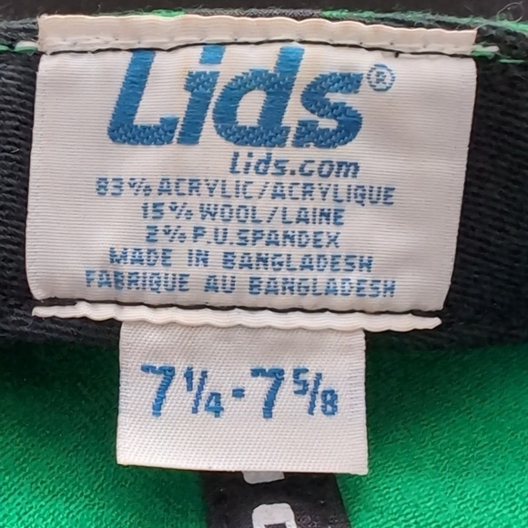 Lids Blank Green Flat Bill 210 Fitted Hat by Flexfit,Size 7 1/4-7 5/8. - Picture 6 of 9